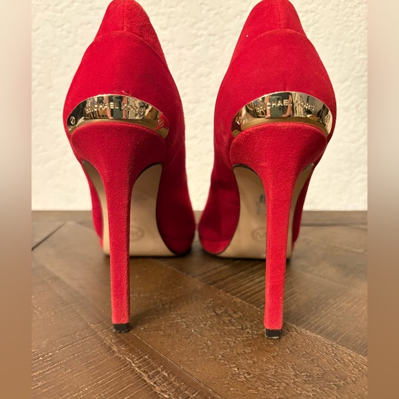Michael Kors Shoes - Michael Kors Red and Gold Heels
